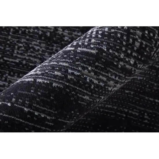 Black and Gray Power Loom Area Rug Photo 8