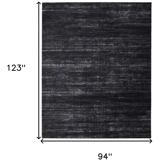 Black and Gray Power Loom Area Rug Photo 3