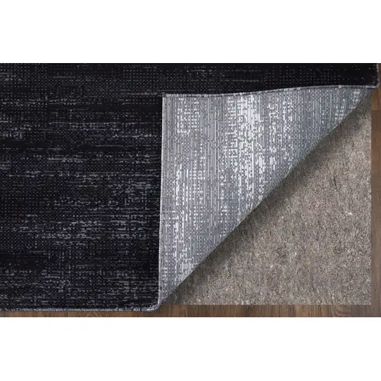 Black and Gray Power Loom Area Rug Photo 6