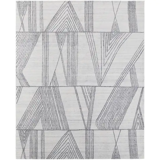 Black and Ivory Abstract Hand Woven Area Rug Photo 6