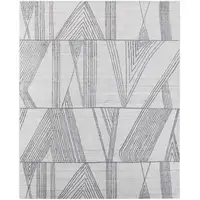 Photo of Black and Ivory Abstract Hand Woven Area Rug