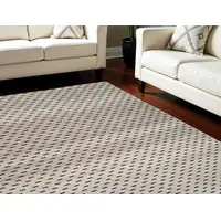 Photo of Black and Ivory Abstract Power Loom Washable Non Skid Area Rug