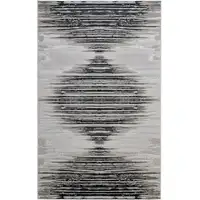 Photo of Black and Silver Geometric Power Loom Area Rug