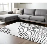 Photo of Black and White Abstract Area Rug