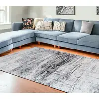 Photo of Black and White Abstract Non Skid Area Rug