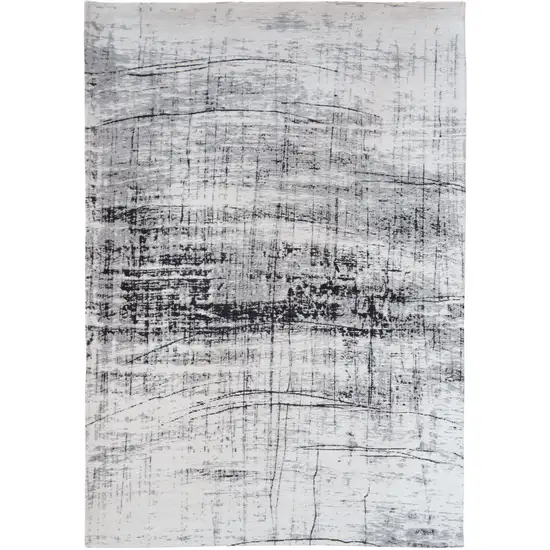 Black and White Abstract Non Skid Area Rug Photo 5