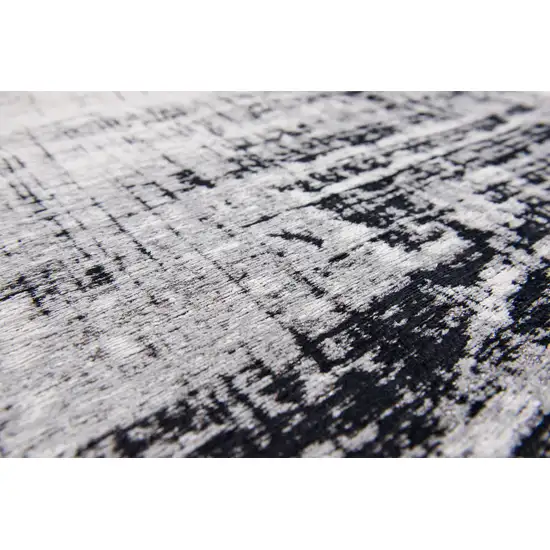 Black and White Abstract Non Skid Area Rug Photo 8