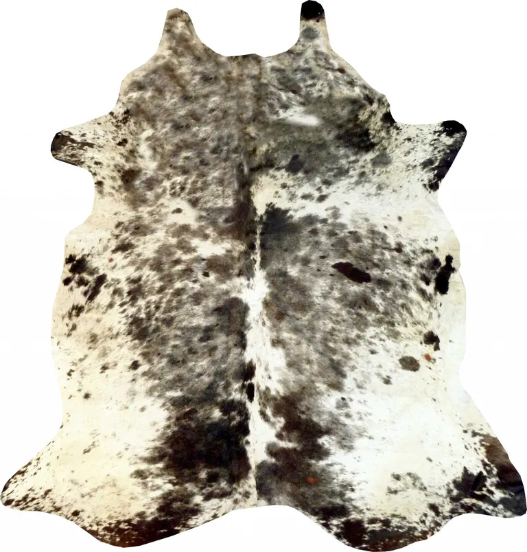 Black and White Brindled Cowhide Rug Photo 3