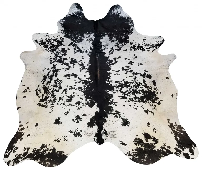 Black and White Brindled Cowhide Rug Photo 1