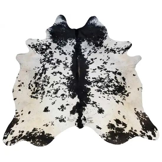 Black and White Brindled Cowhide Rug Photo 1