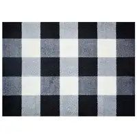 Photo of Black and White Buffalo Check Washable Floor Mat