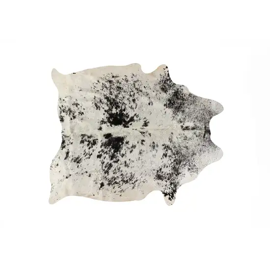 Black and White Cowhide Hand Knotted Area Rug Photo 1