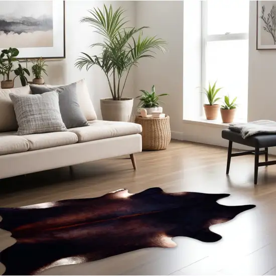 Black and White Cowhide Area Rug Photo 1