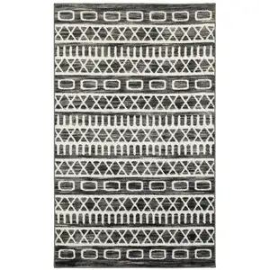 Photo of Black and White Geometric Area Rug