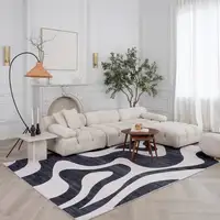 Photo of Black and White Zebra Print Area Rug