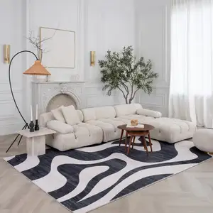 Photo of Black and White Zebra Print Area Rug