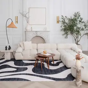 Photo of Black and White Zebra Print Area Rug