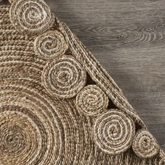 Bleached and Natural Spiral Boutique Jute Rug Photo 4