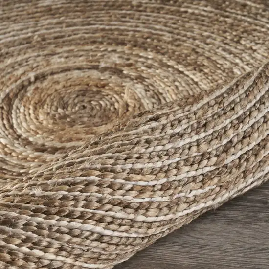 Bleached and Natural Spiral Boutique Jute Rug Photo 5