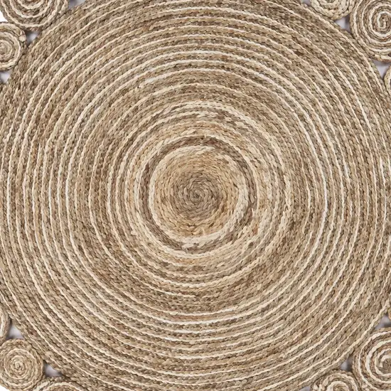 Bleached and Natural Spiral Boutique Jute Rug Photo 2
