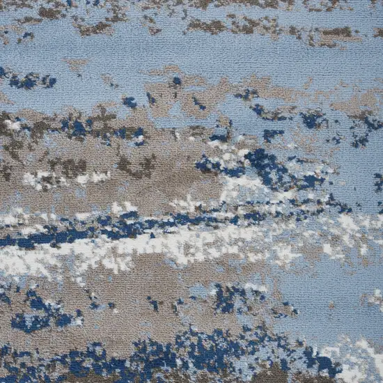 Blue Abstract Area Rug Photo 8