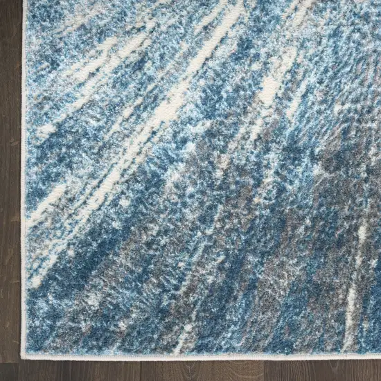 Blue Abstract Area Rug Photo 6