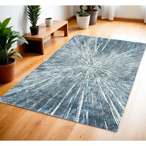 Photo of Blue Abstract Area Rug