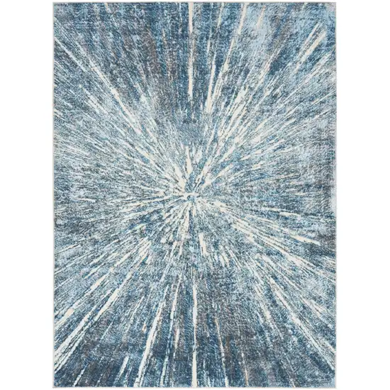 Blue Abstract Area Rug Photo 5