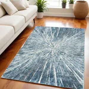 Photo of Blue Abstract Area Rug