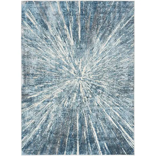 Blue Abstract Area Rug Photo 2