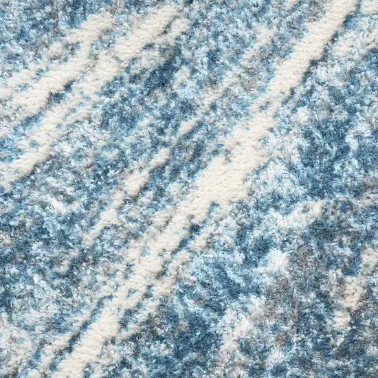 Blue Abstract Area Rug Photo 8