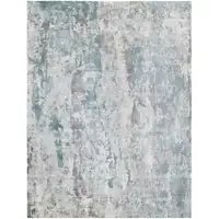 Photo of Blue Abstract Hand Loomed Area Rug