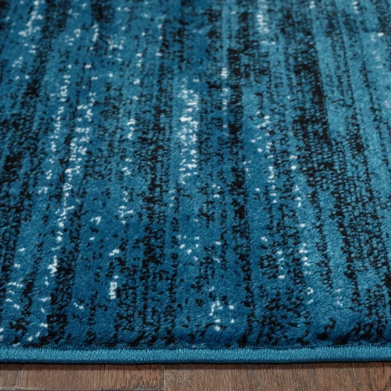 Blue Abstract Ocean Area Rug Photo 4