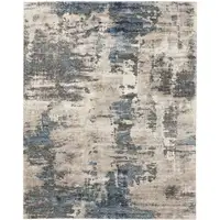 Photo of Blue Abstract Power Loom Area Rug