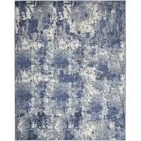 Photo of Blue Abstract Power Loom Area Rug