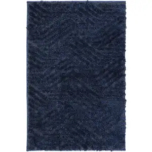 Photo of Blue Abstract Power Loom Area Rug