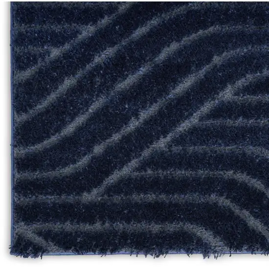 Blue Abstract Power Loom Area Rug Photo 6