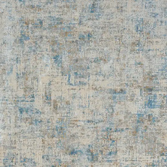 Blue Abstract Runner Rug Photo 8