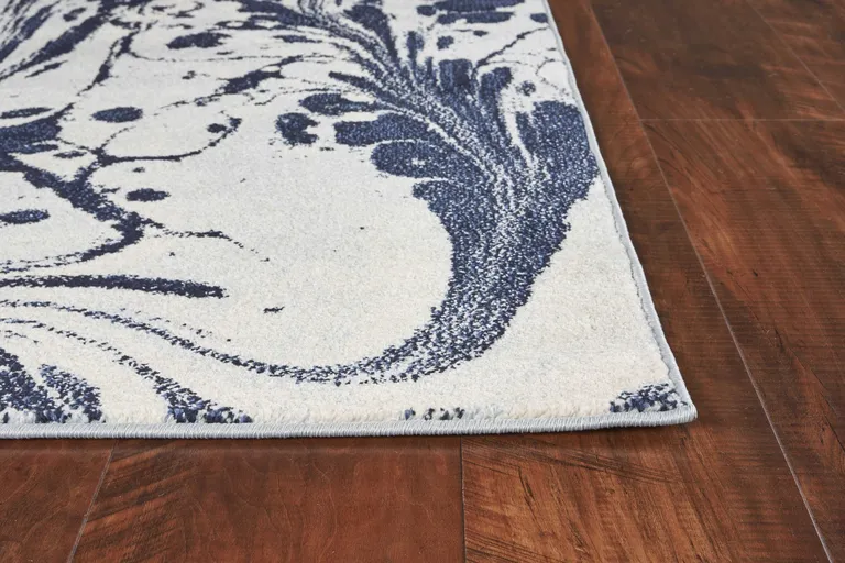 Blue Abstract Splashes Area Rug Photo 4