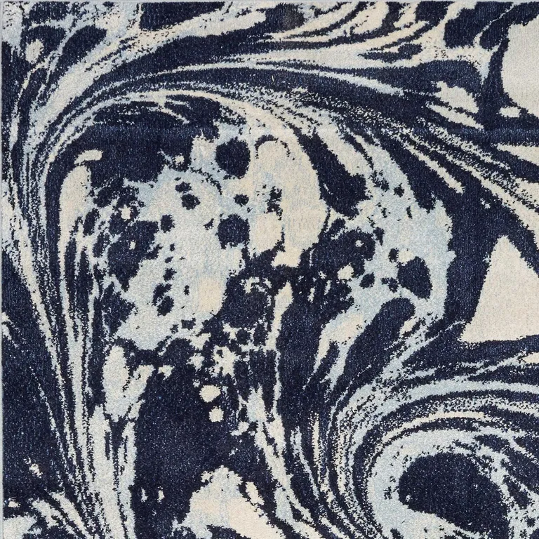 Blue Abstract Splashes Area Rug Photo 1