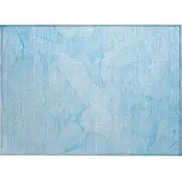 Photo of Blue Abstract Washable Non Skid Indoor Outdoor Area Rug