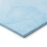 Photo of Blue Abstract Washable Non Skid Indoor Outdoor Area Rug