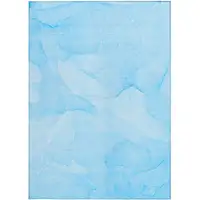 Photo of Blue Abstract Washable Non Skid Indoor Outdoor Area Rug