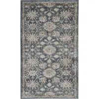 Photo of Blue And Beige Oriental Non Skid Area Rug