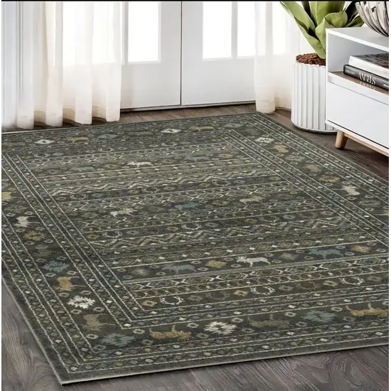 Blue And Gold Southwestern Area Rug Photo 1