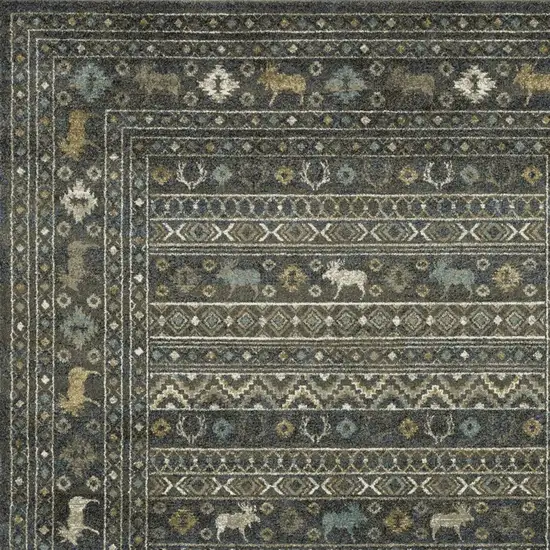 Blue And Gold Southwestern Area Rug Photo 8