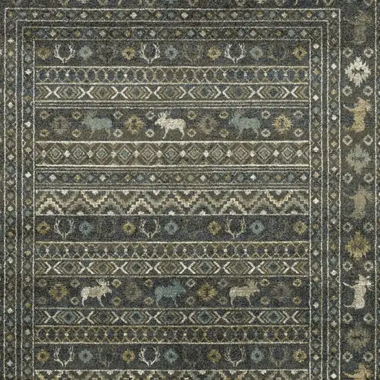 Blue And Gold Southwestern Area Rug Photo 9