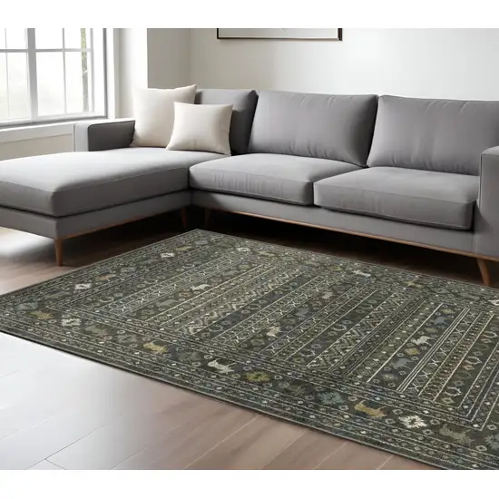 Blue And Gold Southwestern Area Rug Photo 1