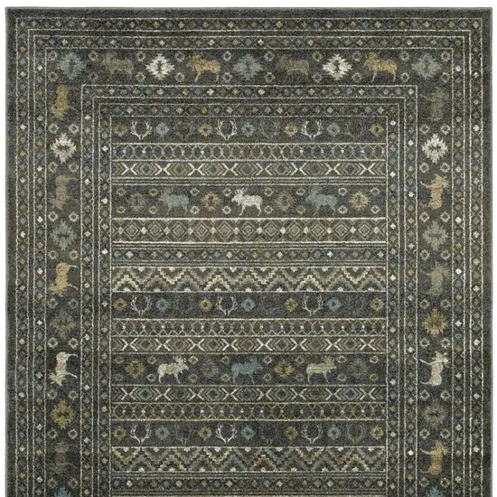 Blue And Gold Southwestern Area Rug Photo 9