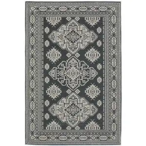 Photo of Blue And Gray Medallion Area Rug